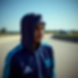 Adidas blue stripes symbolizing skate culture