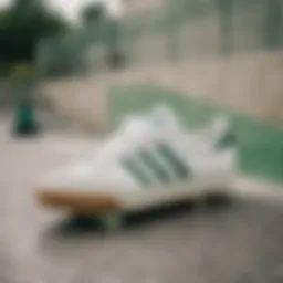 Adidas Originals sneakers in a skate park setting