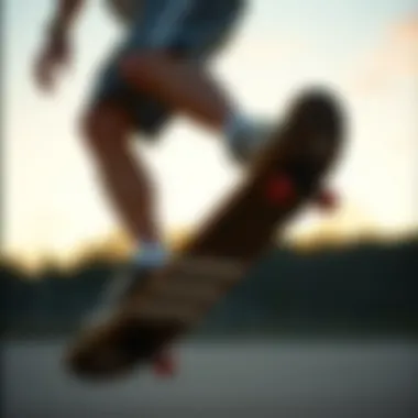 Performance in Motion: Skateboarding with Adidas A skateboarder showcasing Adidas footwear in action