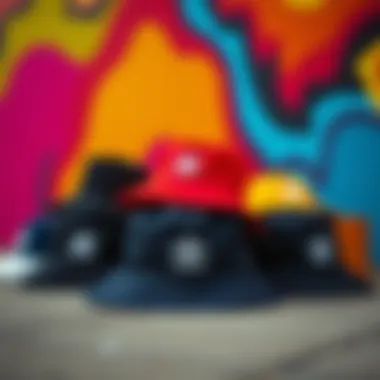 Diverse Styles of adidas Sport Bucket Hats A collection of various adidas sport bucket hats displayed against a vibrant backdrop.