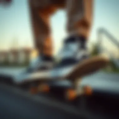 Skateboarding in Affordable Vans Shoes A skateboarder performing tricks while wearing stylish Vans shoes