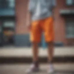 A collage showcasing the vibrant colors of Brooklyn clothing shorts