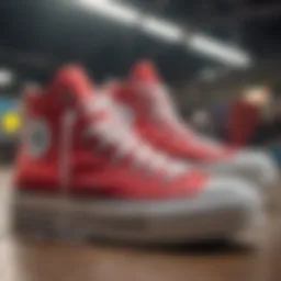 Charming display of Chuck Taylor All Star Lift High Top sneakers in vivid colors.
