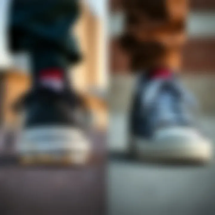 Comparison of Traditional Chuck Taylor and Lugged Version A side-by-side comparison of traditional Chuck Taylor All Star and the Lugged version.