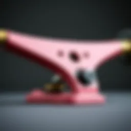 Detailed view of 8.0 Independent truck showcasing its unique design features.