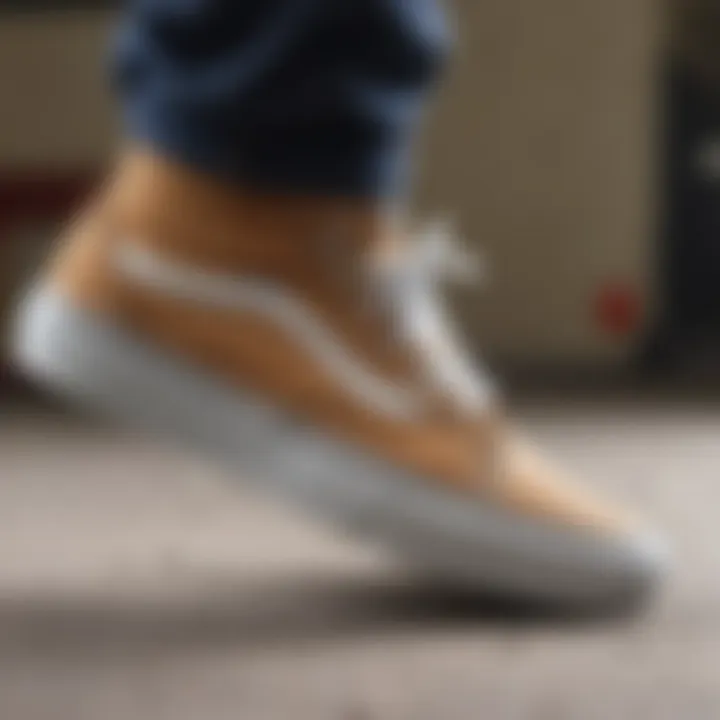 Close-up of non-slip sole technology in Vans shoes