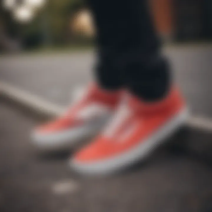 Vans shoes paired with casual streetwear