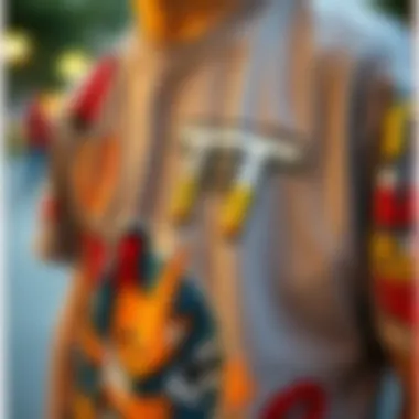 Personalized Graphic Tee Art A close-up of a customized graphic tee adorned with unique artwork, emphasizing the personalization aspect of teen fashion.