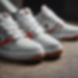 Detailed view of air pockets in DC Shoes design