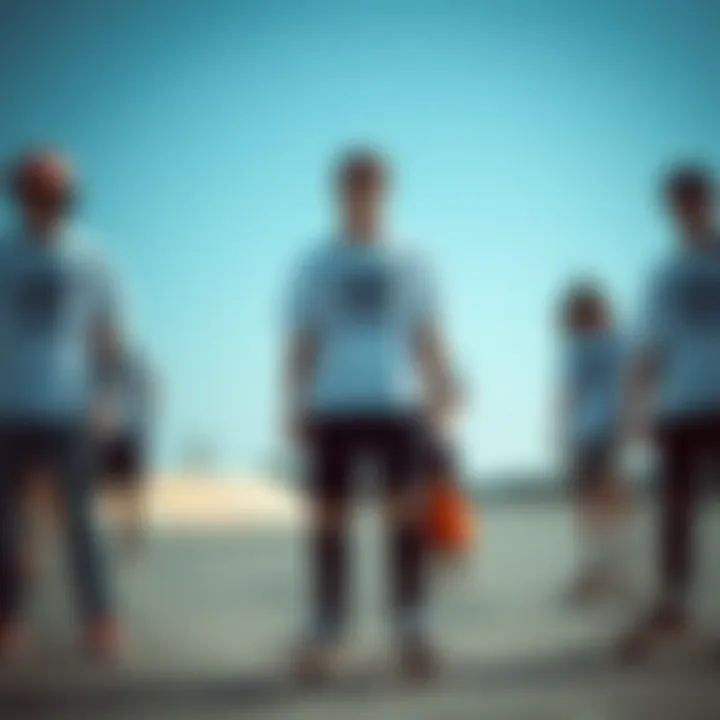 Embodying Skate Culture Group of skateboarders wearing adidas white t-shirts.