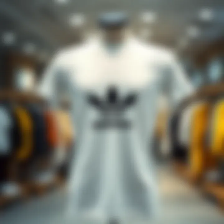 Fashion Statement in White Stylish adidas white t-shirt displayed on a mannequin.