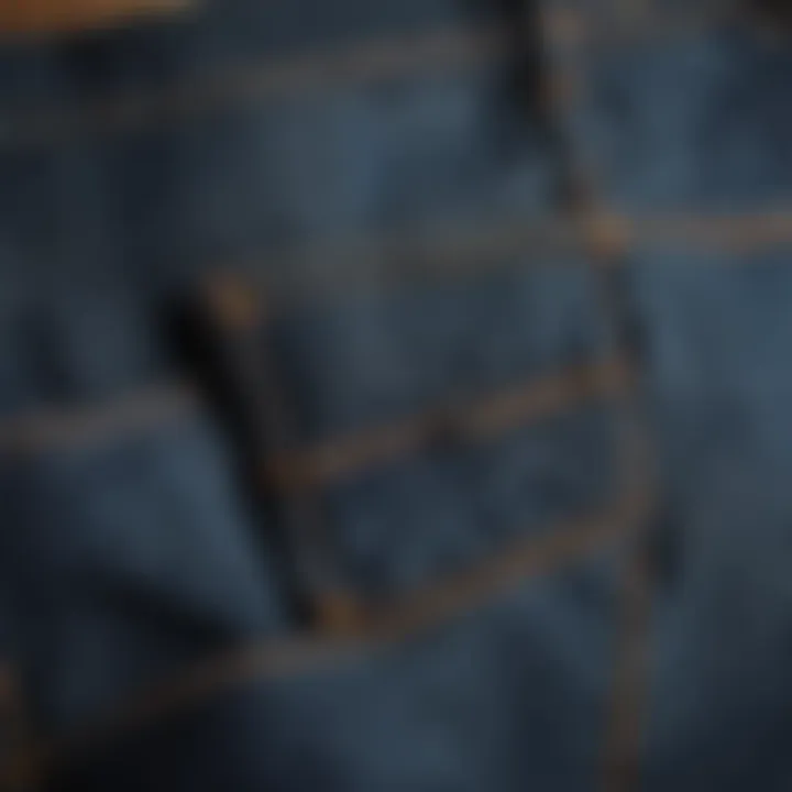 Close-up of the unique stitching and pocket design of Dickies shorts