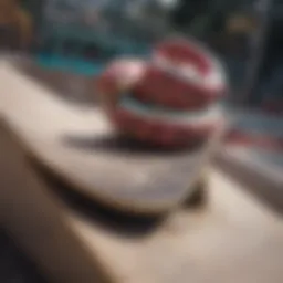 Colorful Pit Viper clothing displayed at a skate park