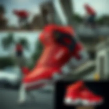 Cultural Impact of the Red Fila Disruptor 2 A collage of the Red Fila Disruptor 2 in various cultural settings