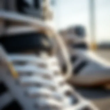 Close-up of materials used in Samba High Tops