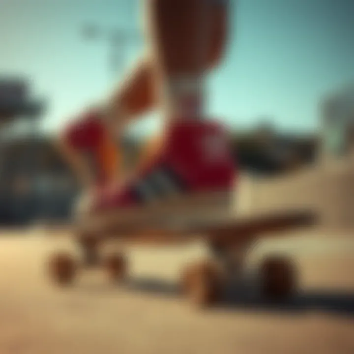 Skateboarding performance with Samba High Tops