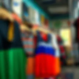 Skateboard tank tops displayed in a vibrant skate shop