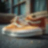 Stylized shot of Vans Old Skool Beige Suede showcasing texture and color
