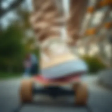 Vans Old Skool Beige Suede on a skateboard, epitomizing culture and lifestyle