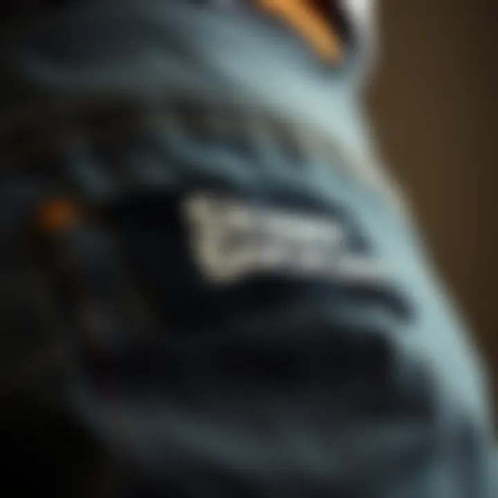 Fabric Details of Skinny Dickies A close-up view of skinny Dickies showcasing their fabric texture and design.