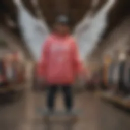 A vibrant display of the Angel Clothing Line showcasing unique skateboard-inspired designs.