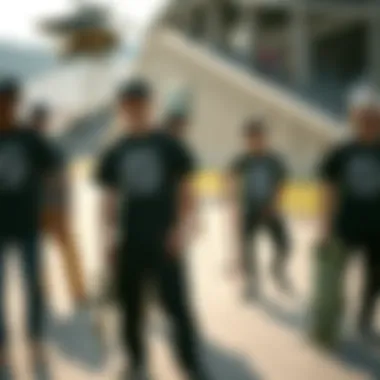 Skateboarders Embracing the Culture Group of skateboarders wearing Anti Social Social Club apparel