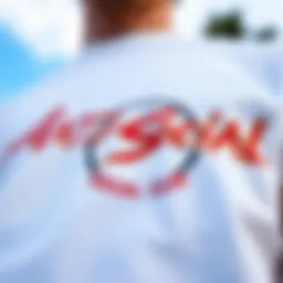 Close-up of Anti Social Social Club logo on t-shirt