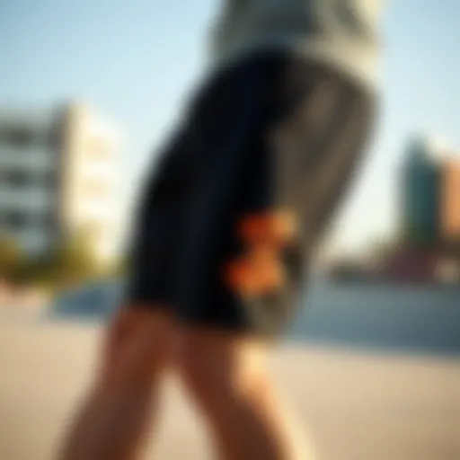 Stylish mesh shorts showcasing breathable fabric