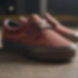 Close-up of Vans sneaker showcasing its grip sole