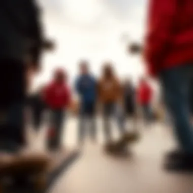 Group of skateboarders discussing the GM5600 and its impact on style.