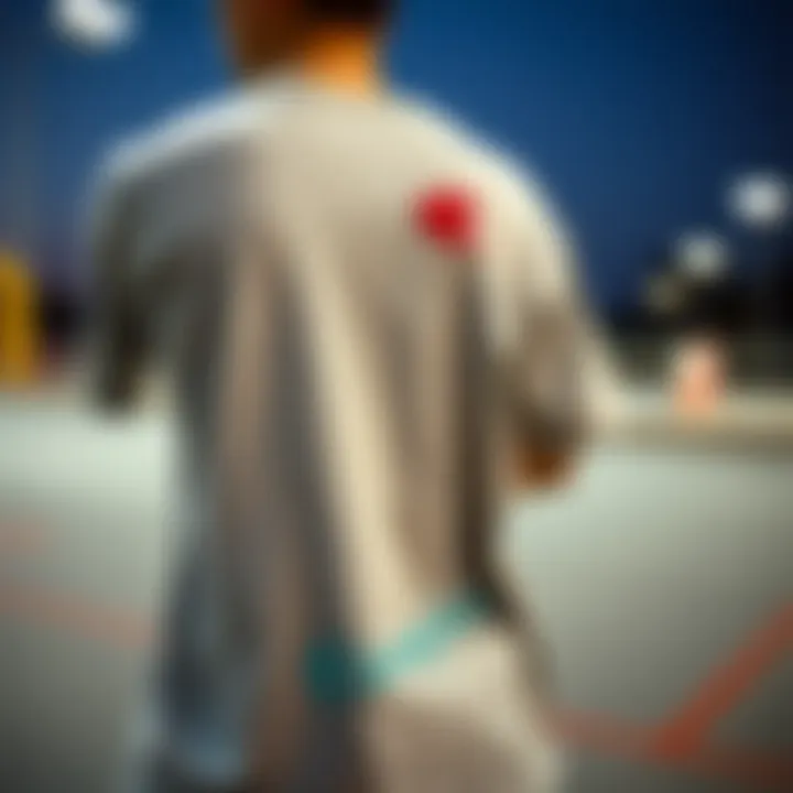 Unique design aesthetics of the Grey Champion T-shirt Artistic design elements of the Grey Champion T-shirt