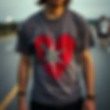 Heart Breaker Shirt as a Symbol of Rebellion An artistic representation of the heart breaker shirt as a symbol of rebellion and expression