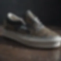 A close-up view of a pair of studded Vans showcasing their intricate design and craftsmanship