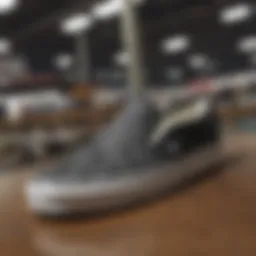 Vans Slip-On Mid showcasing its unique design features