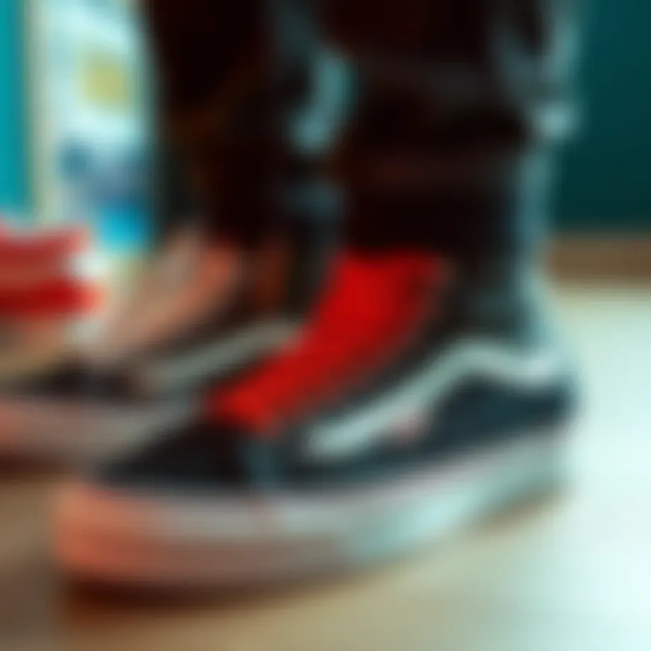 A collection of Vans high tops showcasing various colors and patterns