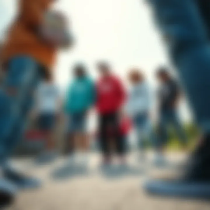 Community Connection: Vans 11.5 in Skate Culture Group of skaters wearing Vans 11.5, reflecting a vibrant skate culture.