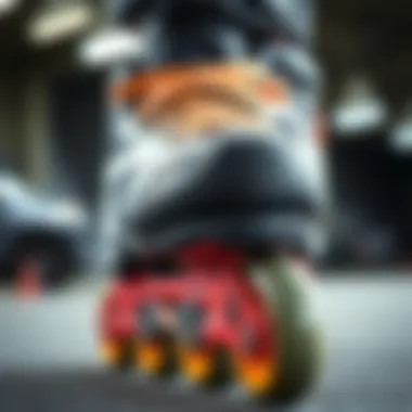 Innovative Features of Pro Stock Skates Close-up view of advanced pro stock skate design showcasing unique features