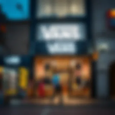 Vibrant Skate Culture at Vans Store Vans store exterior showcasing vibrant skate culture