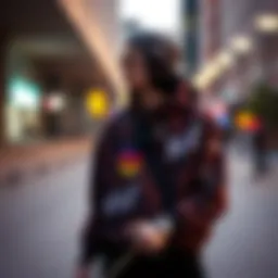 A stylish skateboarder showcasing innovative apparel