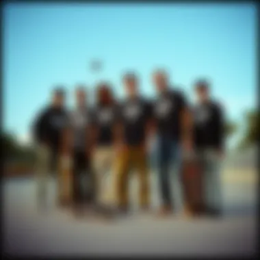 Unity in Style: The Independent Truck Shirt Within the Skate Community A group of skateboarders showcasing their style in Independent Truck Shirts