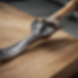 Close-up view of the Landyachtz Battle Axe deck showcasing its artistic design
