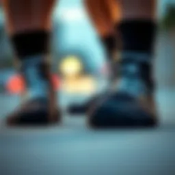 Detailed view of Champion socks showcasing fabric and stitching quality