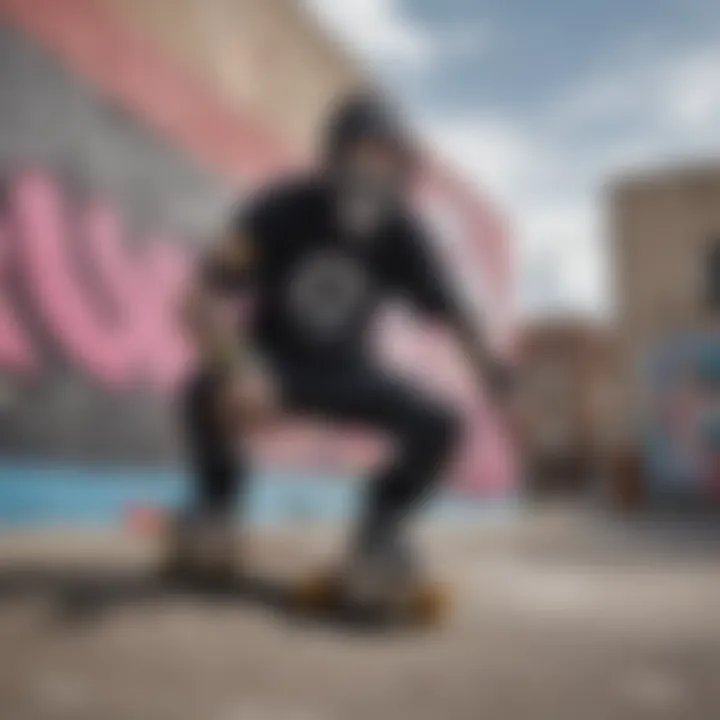 Graffiti art featuring the Misfits imagery, symbolizing the fusion of music and skate culture.