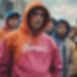 Diverse array of Champion hoodies showcasing vibrant colors and patterns