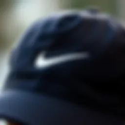 Close-up view of the Nike Futura Cap showcasing its intricate stitching and materials