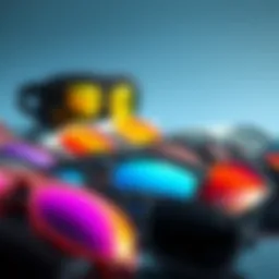 A collection of premium sunglasses showcasing various styles and colors.