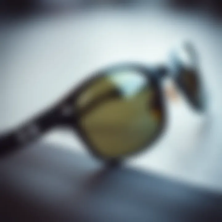 A close-up of high-quality sunglasses emphasizing craftsmanship and details.