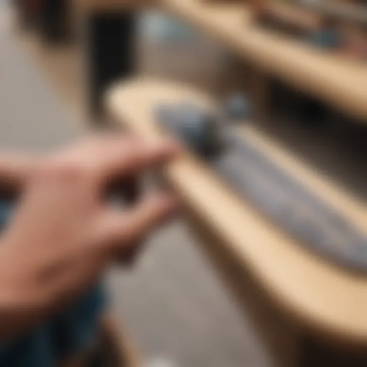 An online shopping interface displaying fingerboard options for purchase