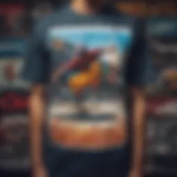 Vibrant graphic t-shirt showcasing skate culture art
