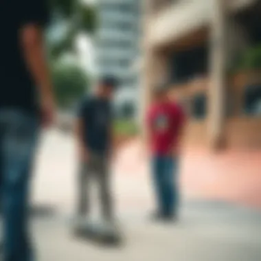 Building Community: Scott Stevens' Role in Skateboarding Scott Stevens engaging with the skateboarding community